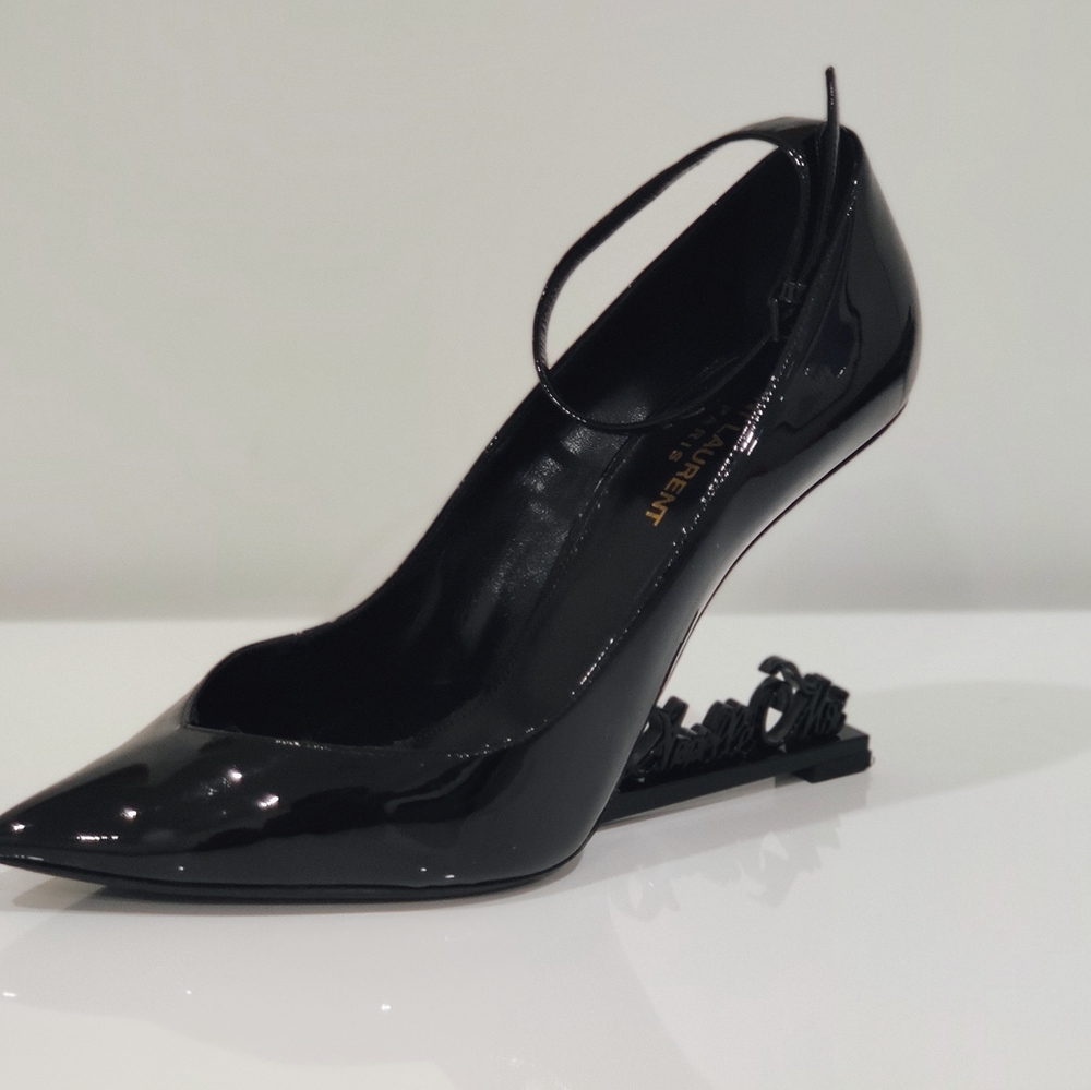 👠Saint Laurent Black Opyum 105 Appelle Moi Heel
